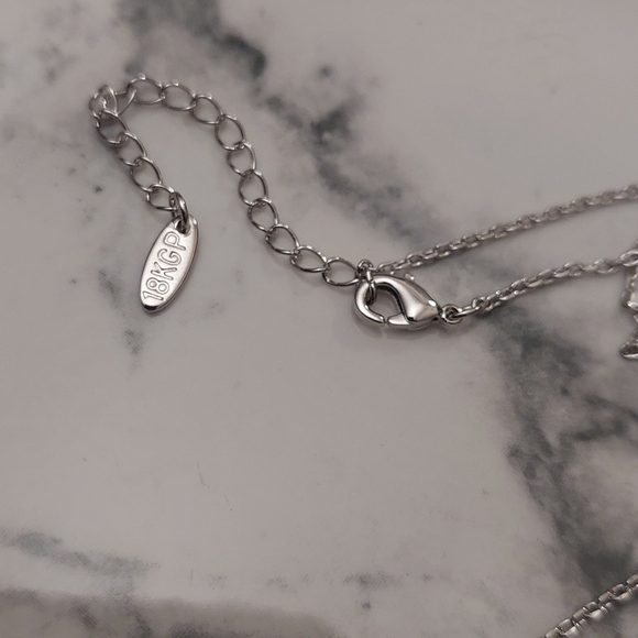 New Sterling Double  Heart Necklace - Picture 3 of 4